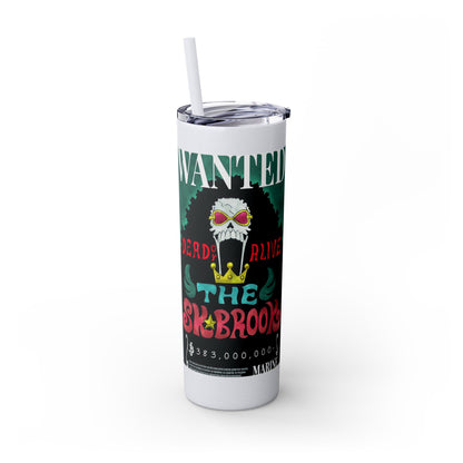 One Piece - Brook Wanted Poster Tumbler with Straw, 20oz