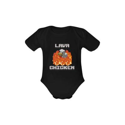 Minecraft - Lava Chicken Baby Powder Organic Short Sleeve One Piece