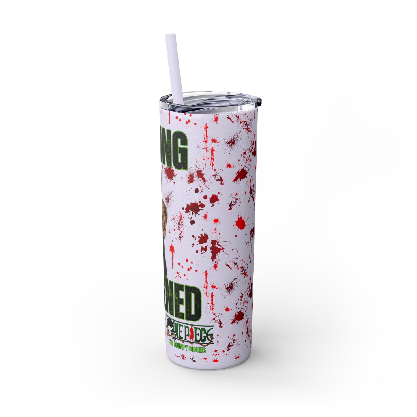 One Piece - Zoro Nothing Happened Skinny Tumbler with Straw, 20oz