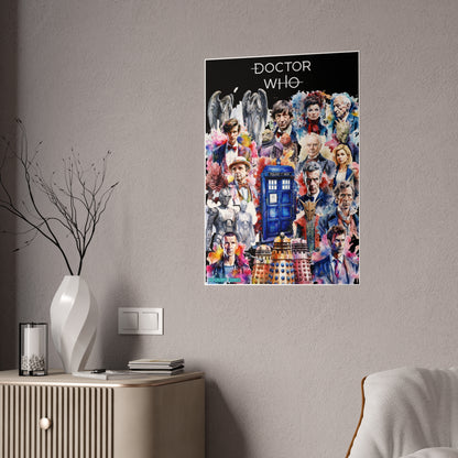 Dr Who - The Doctor and his Foes Glossy Art Print