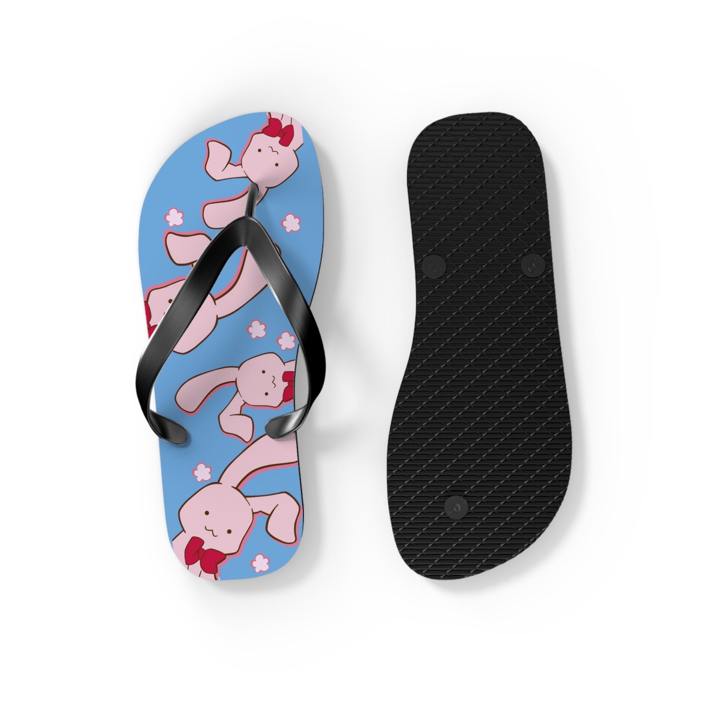 Honey-kun loves Usa-chan and Cakey Unisex Flip Flops