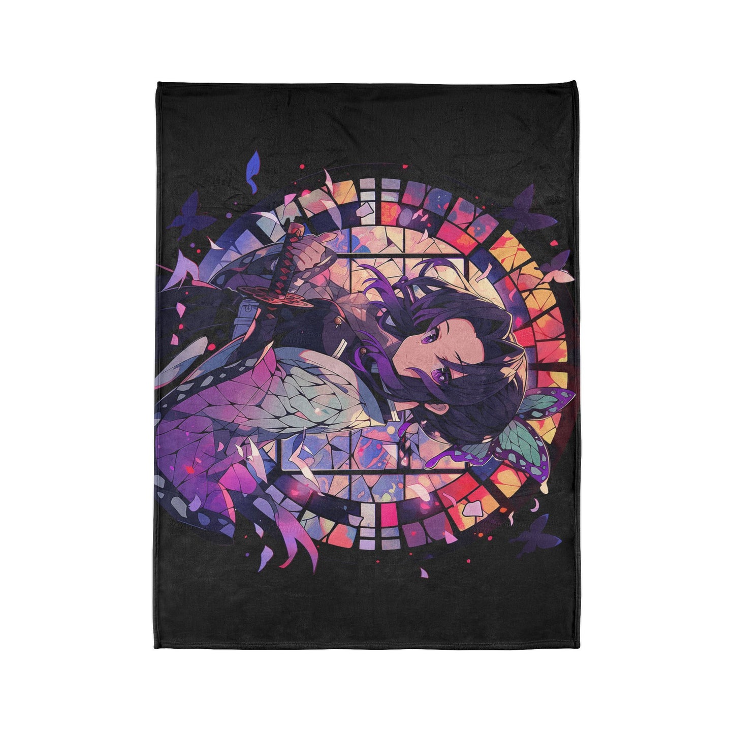 Demon Slayer - Stained Glass Shinobu Kocho Series Polyester Blanket