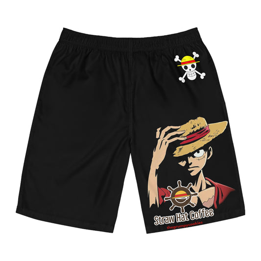 Straw Hat Straw Hat Coffee Men's Board Shorts (AOP)