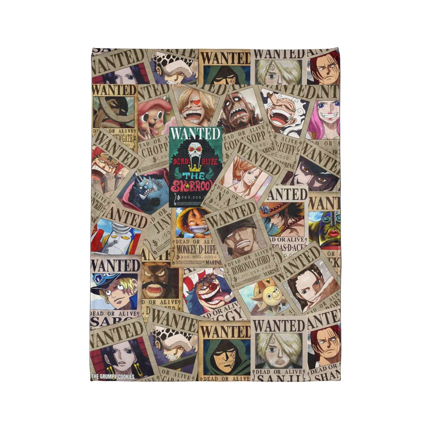 One Piece- Wanted Dead or Alive Polyester Blanket