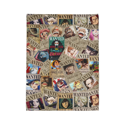 One Piece- Wanted Dead or Alive Polyester Blanket