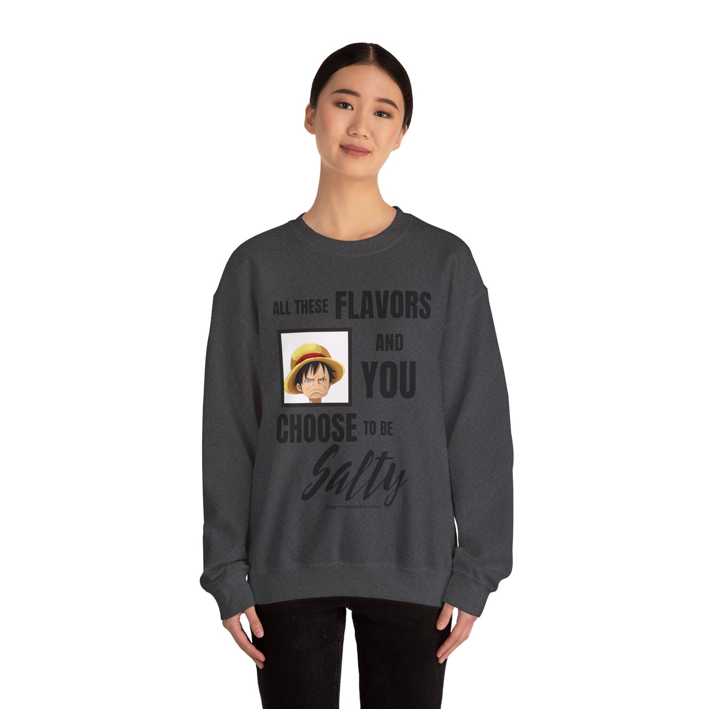 Luffy Choose to Be Salty  Unisex Heavy Blend™ Crewneck Sweatshirt