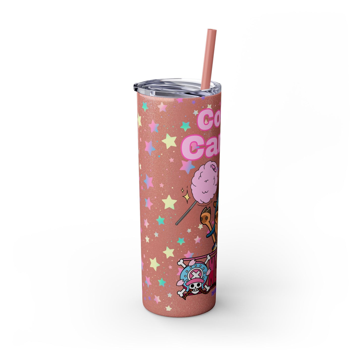 One Piece - Chopper Loves Cotton Candy Skinny Tumbler with Straw, 20oz