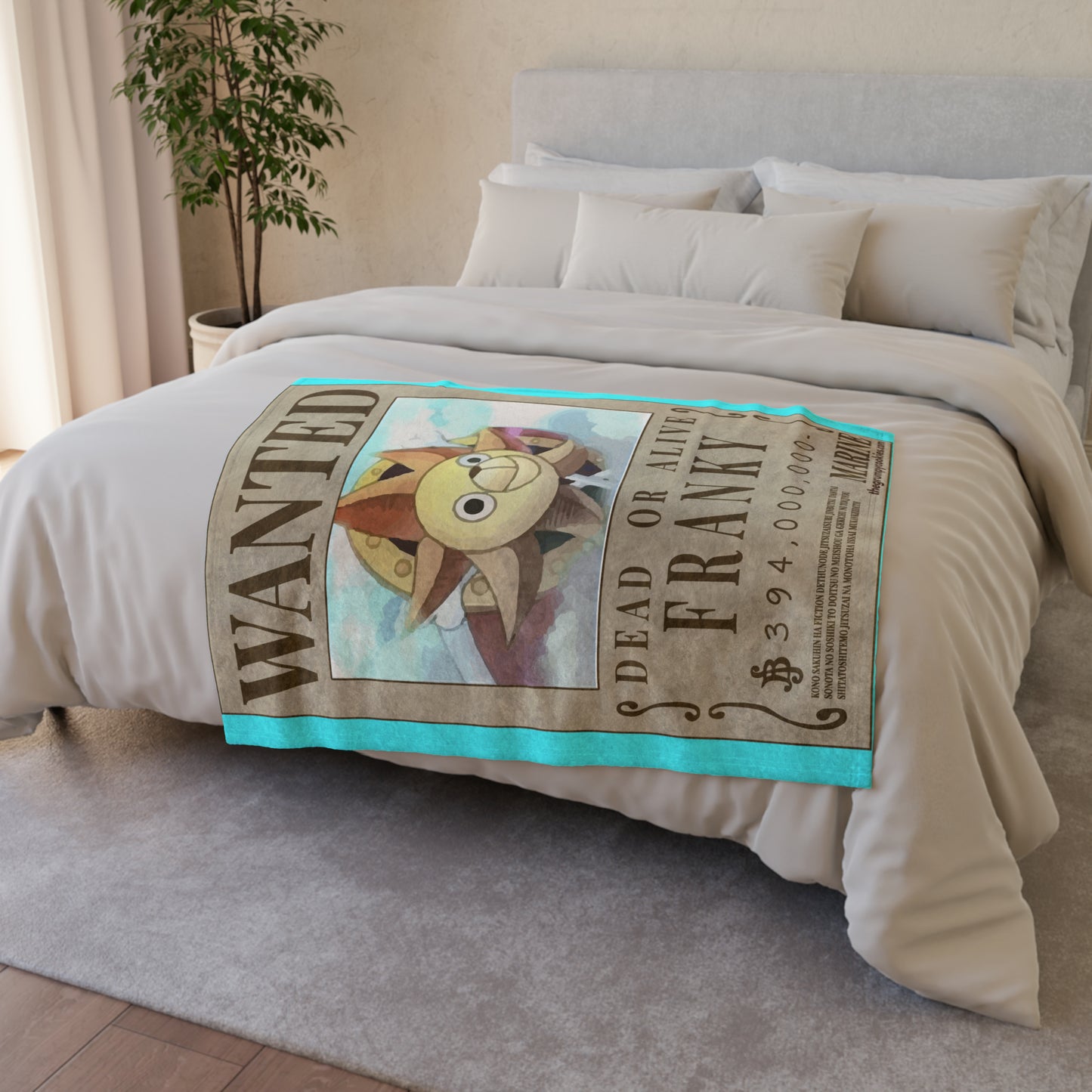 Franky Wanted Poster Polyester Blanket