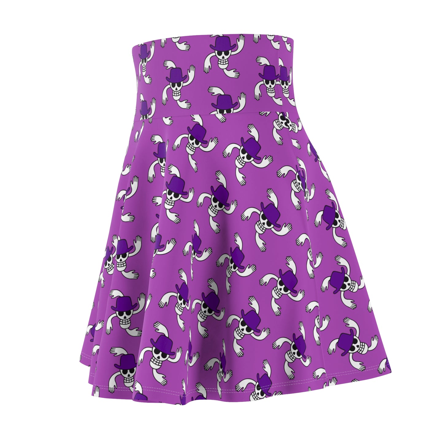 Robin's Jolly Roger Women's Skater Purple Skirt (AOP)