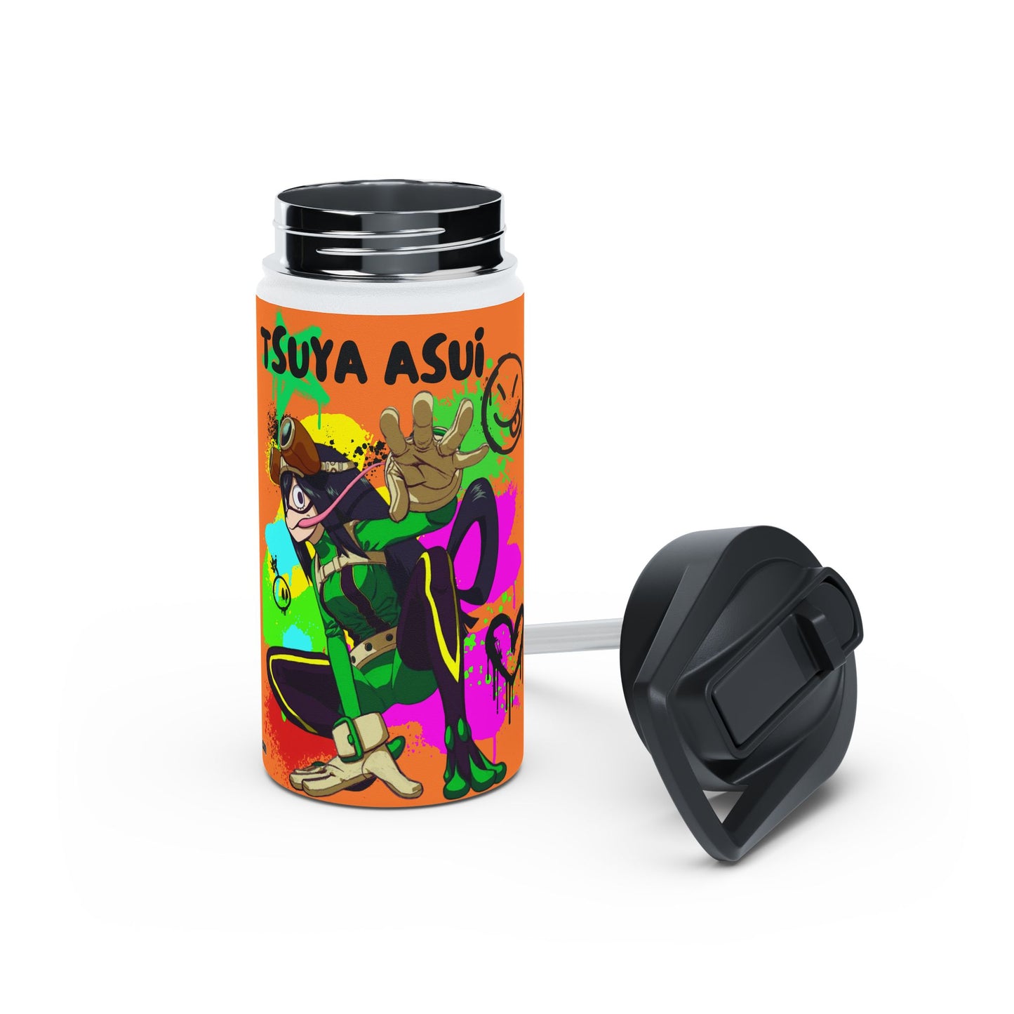 Graffiti Tsuya Stainless Steel Water Bottle, Standard Lid