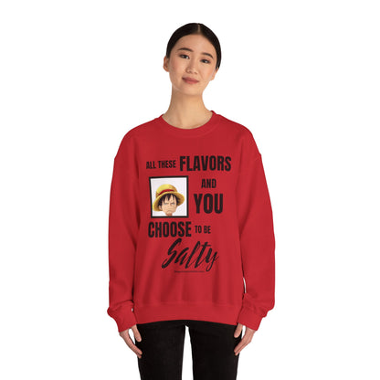 Luffy Choose to Be Salty  Unisex Heavy Blend™ Crewneck Sweatshirt