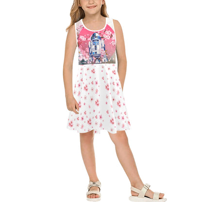 Star Wars - Cherry Blossom R2D2 Girl's Sleeveless Sundress
