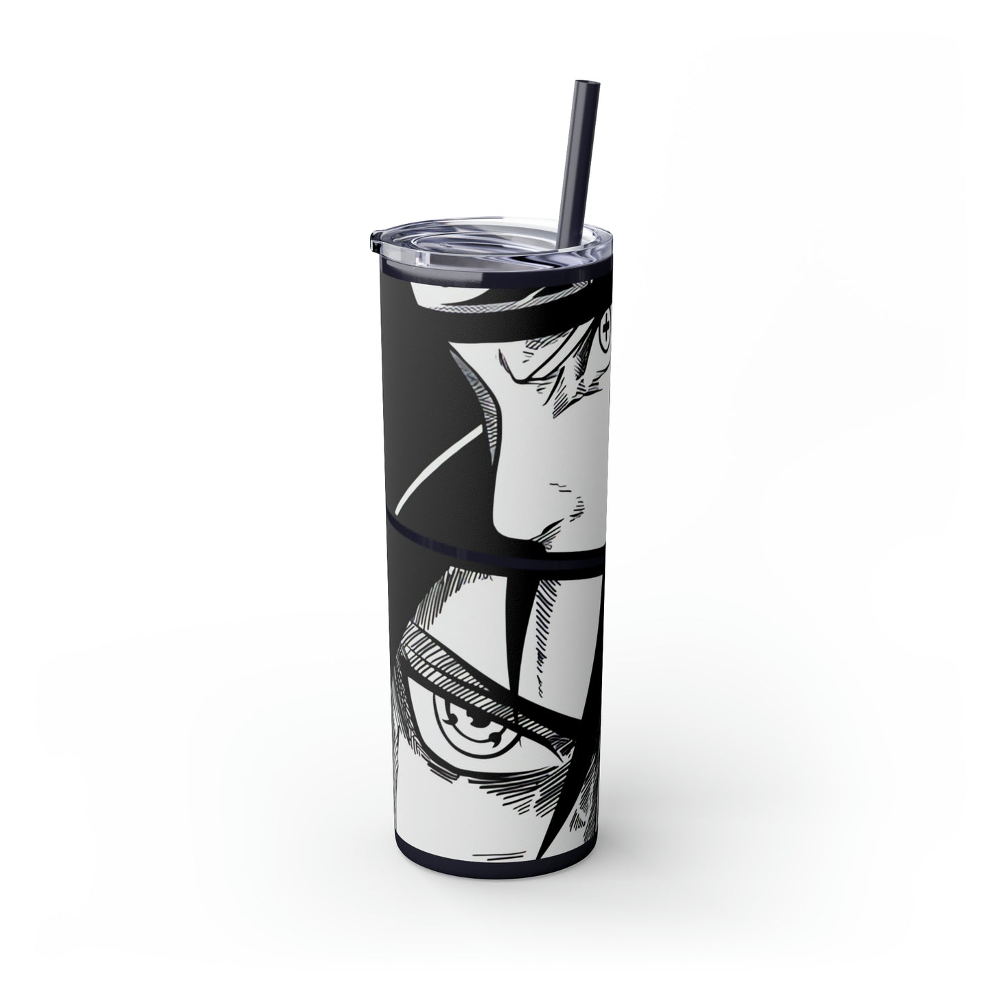 Naruto and Sasuke Skinny Tumbler with Straw, 20oz