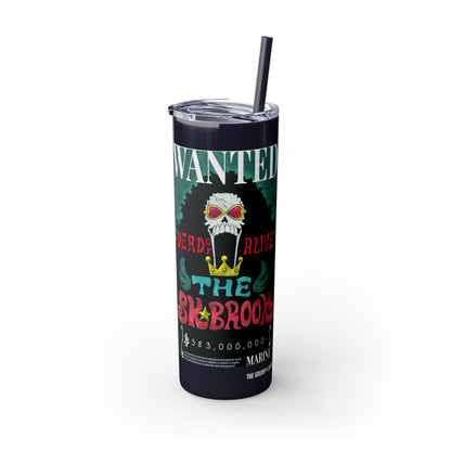 One Piece - Brook Wanted Poster Tumbler with Straw, 20oz