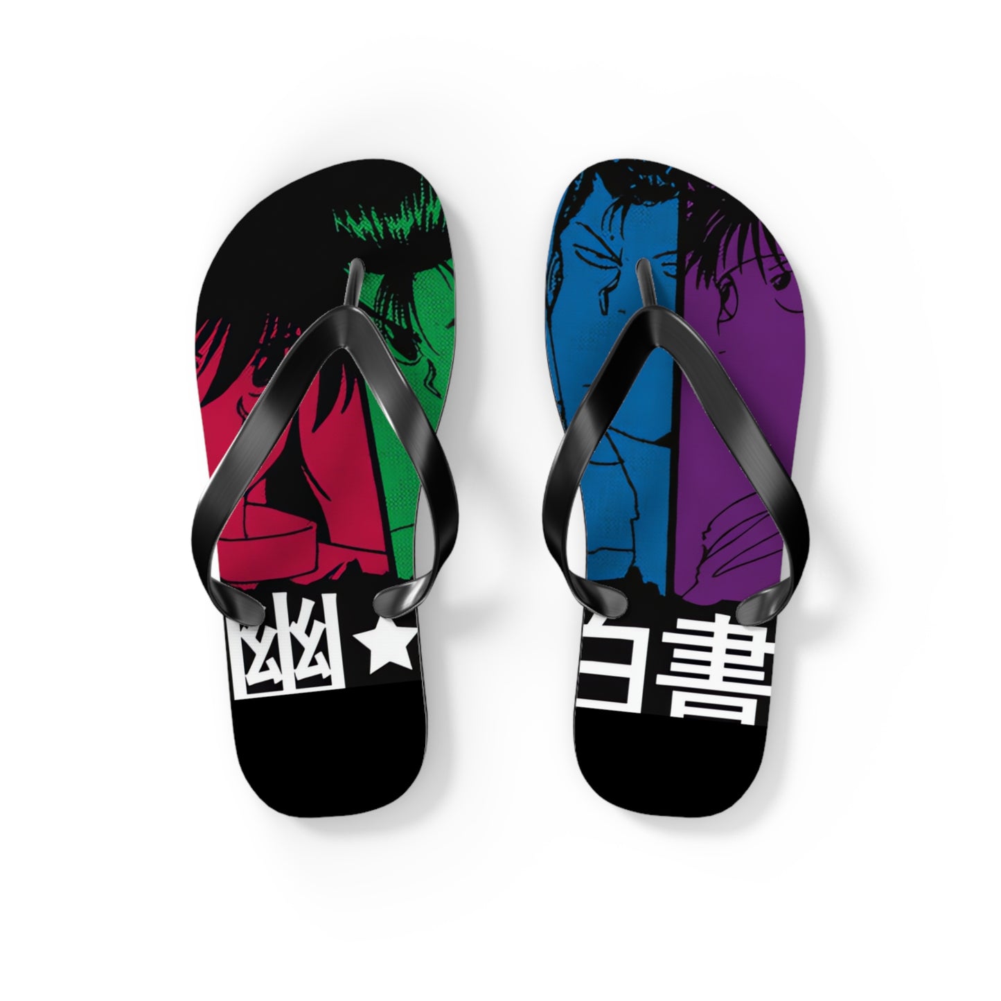 Yu Yu Hakusho Power of Four Unisex Flip Flops