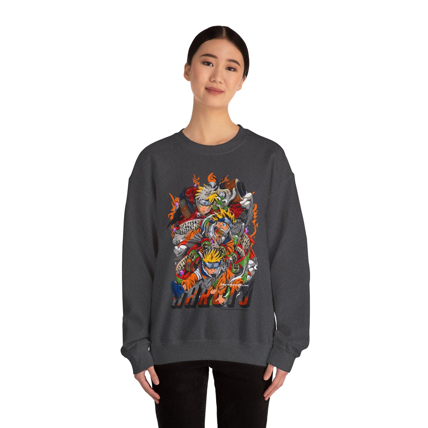 The many faces of Naruto Unisex Heavy Blend™ Crewneck Sweatshirt