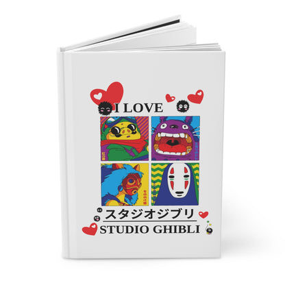 I Love Studio Ghibli White Hardcover Journal