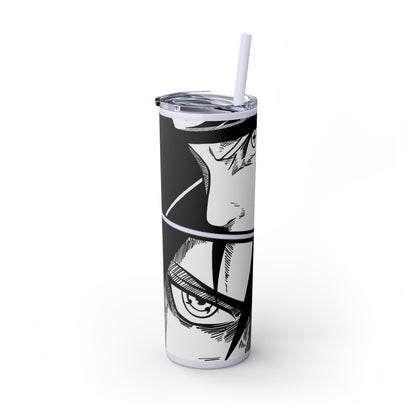 Naruto and Sasuke Skinny Tumbler with Straw, 20oz