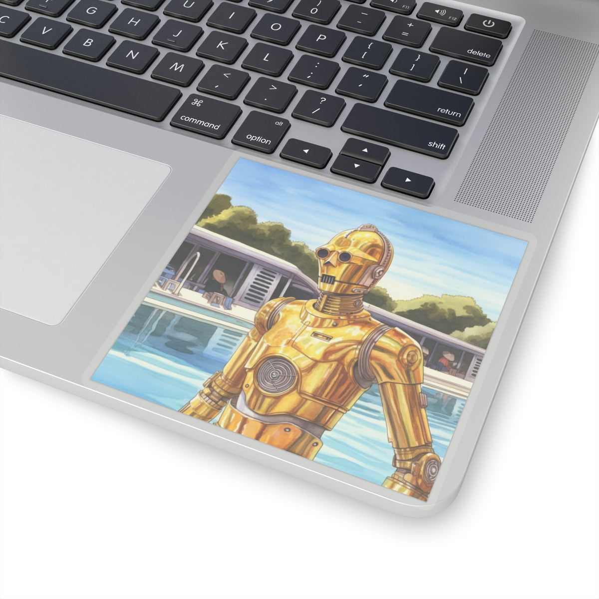 C3PO at the Pool Party Kiss-Cut Stickers