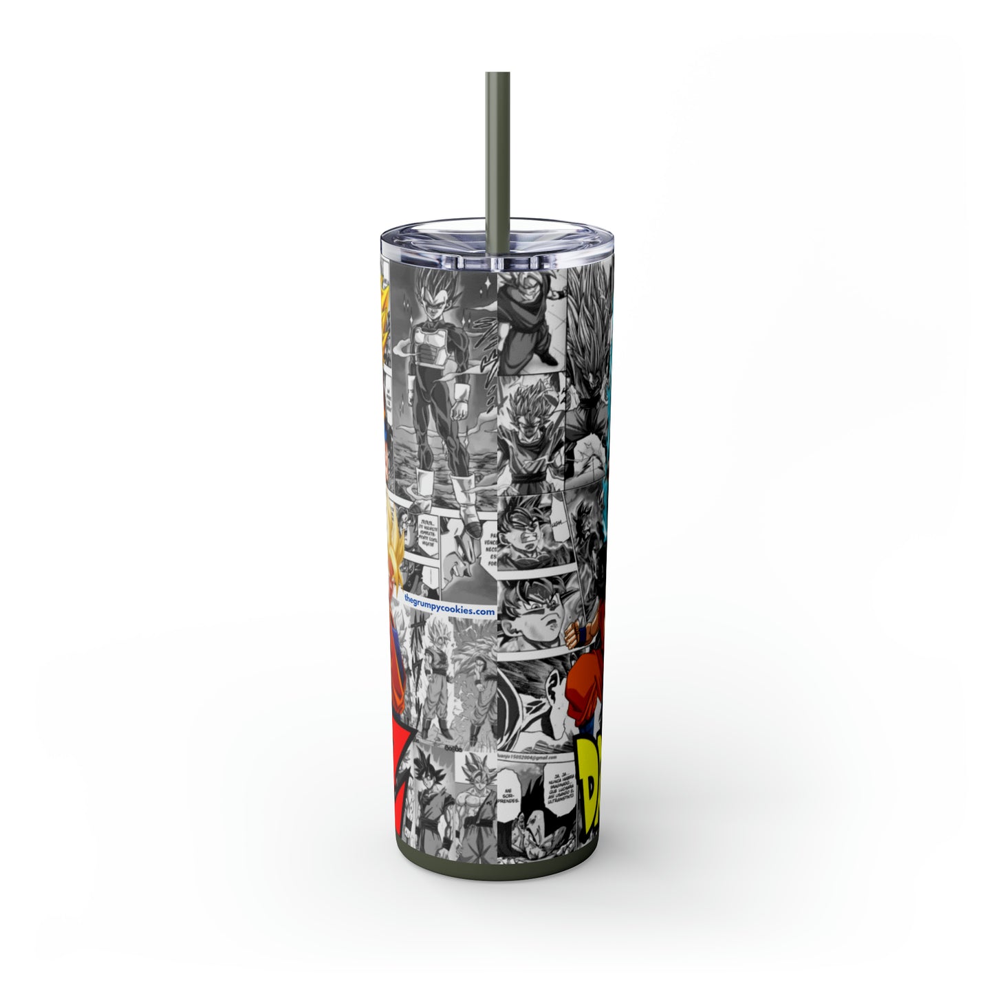 Dragon Ball Z Skinny Tumbler with Straw, 20oz