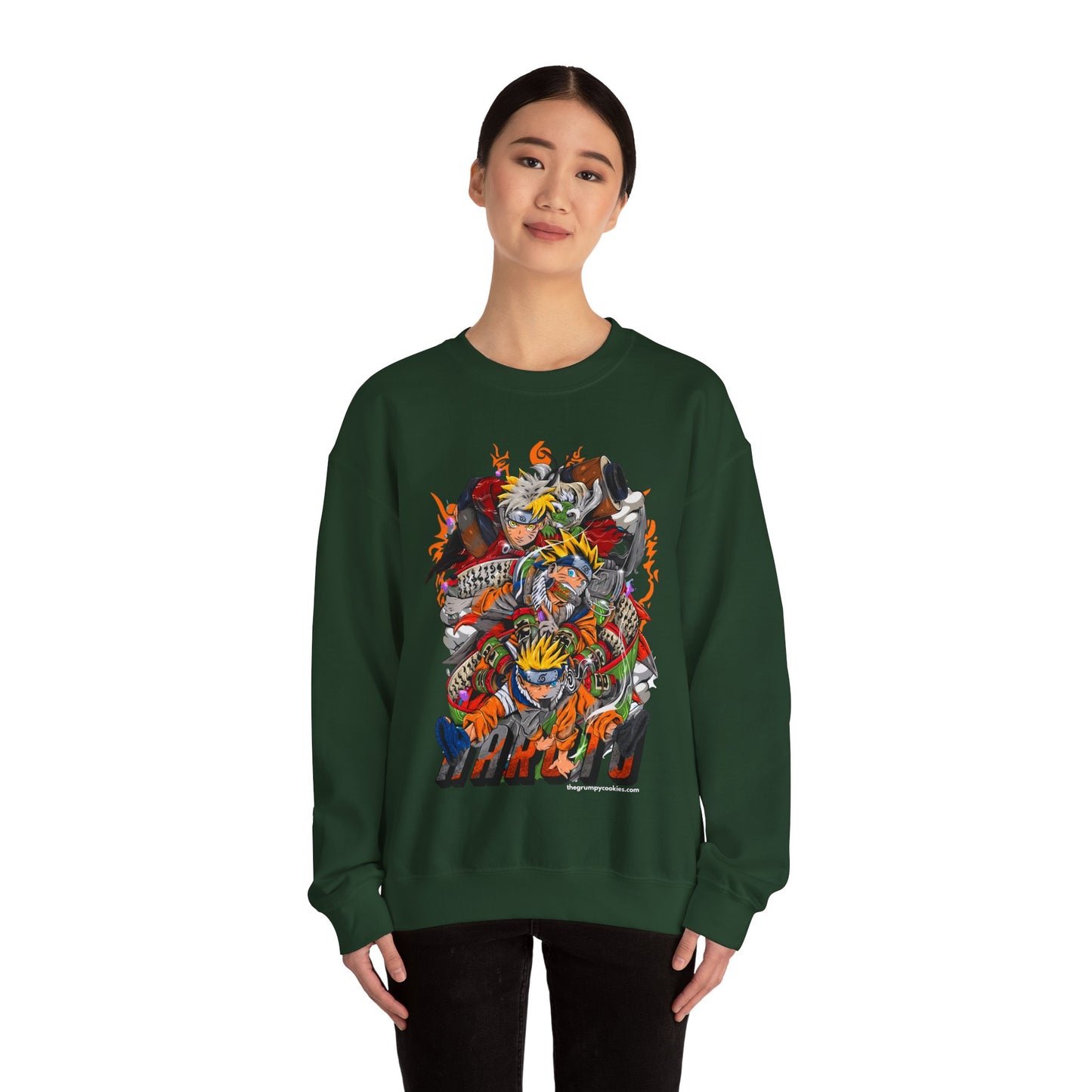 The many faces of Naruto Unisex Heavy Blend™ Crewneck Sweatshirt