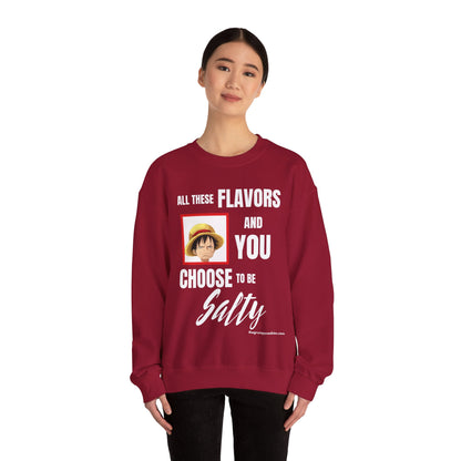 Luffy Choose to Be Salty  Unisex Heavy Blend™ Crewneck Sweatshirt