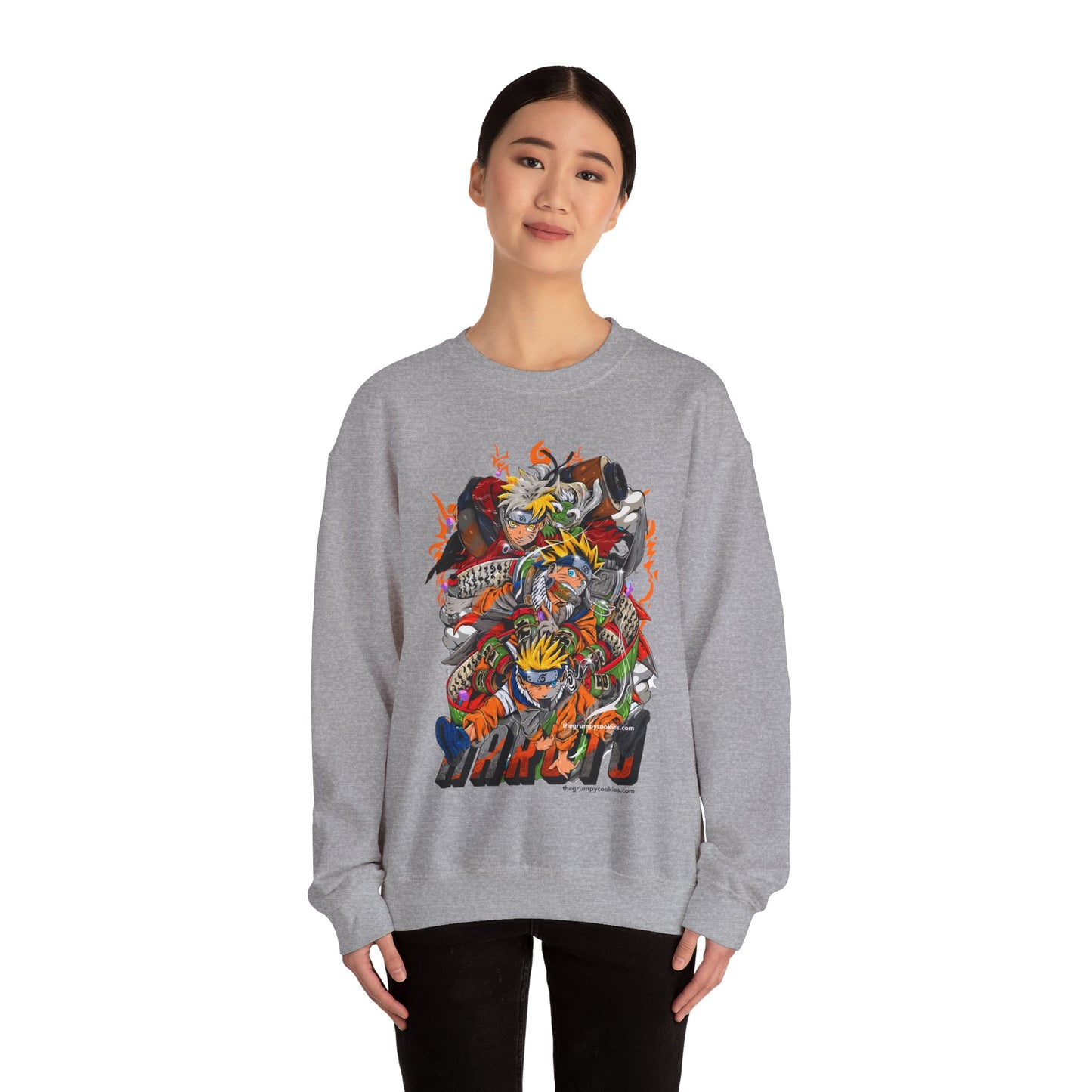 The many faces of Naruto Unisex Heavy Blend™ Crewneck Sweatshirt