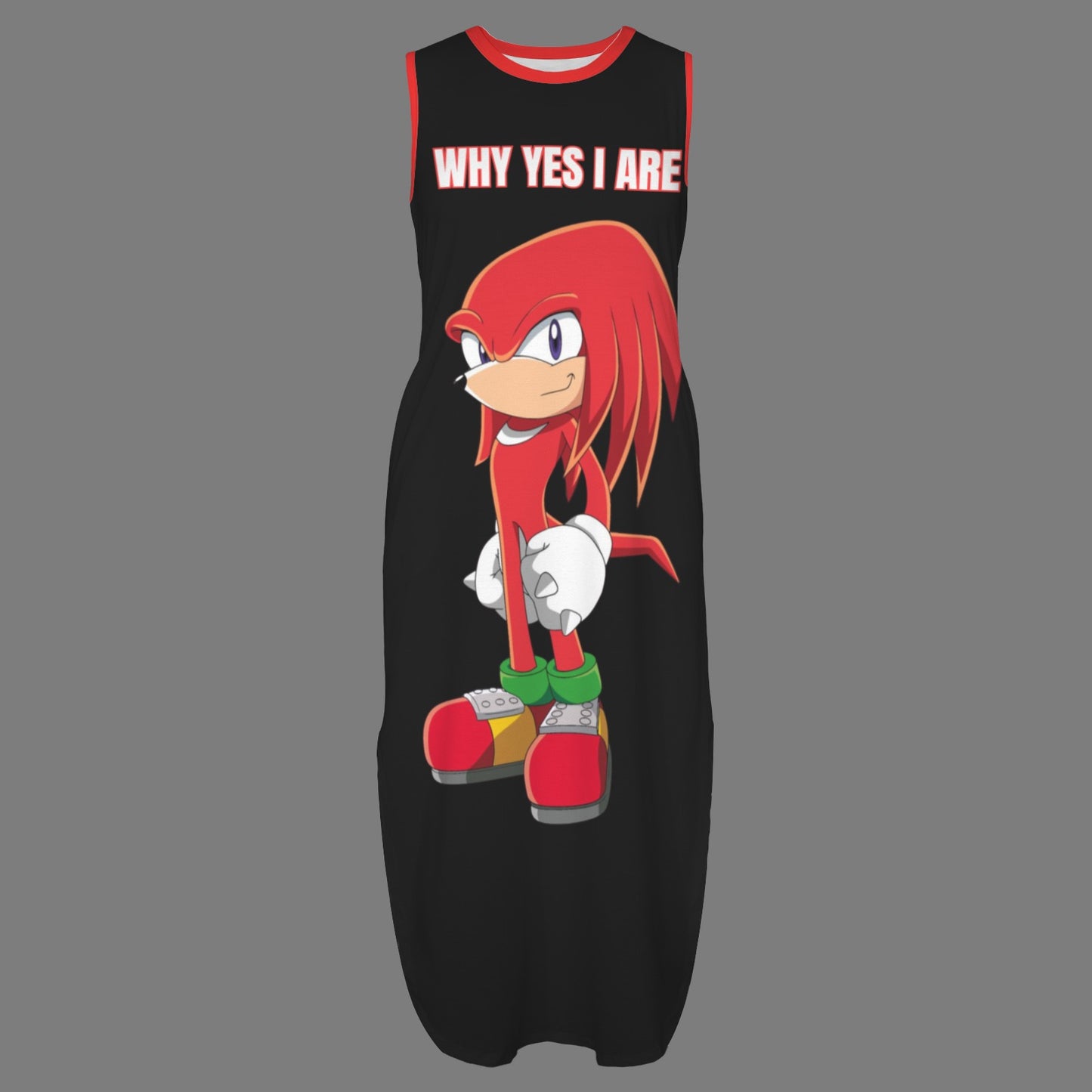 Sonic - Why Yes I Are Round Neck Sundress Pocket Maxi Dress