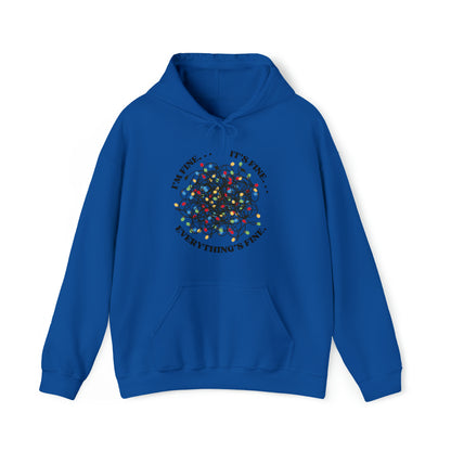 Tangled Lights Everything is Fine Unisex Heavy Blend™ Hooded Sweatshirt