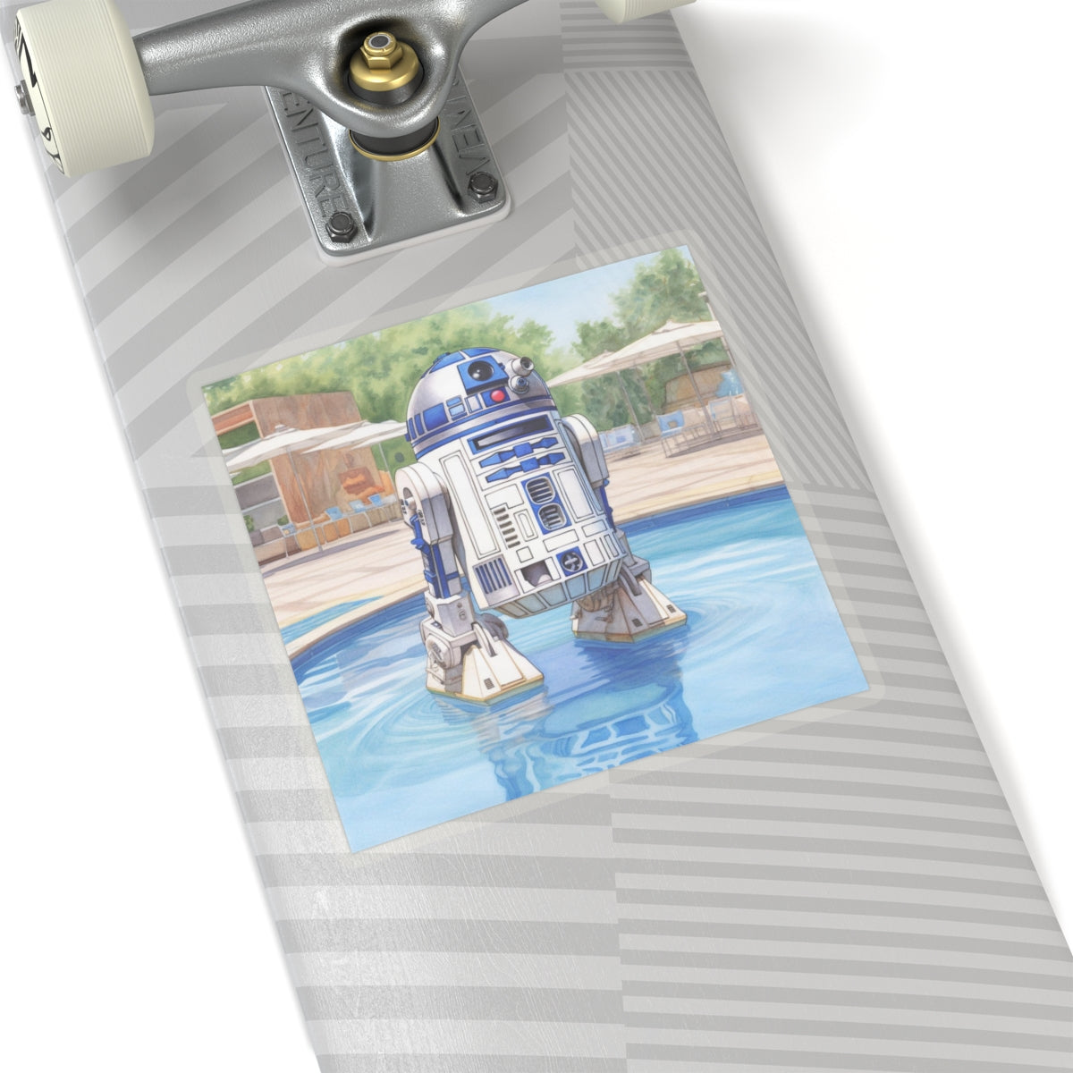 R2D2 at the Pool Party Kiss-Cut Stickers