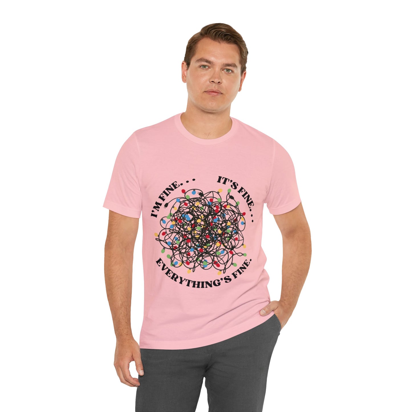 Tangled Lights Everything is Fine Short Sleeve Tee