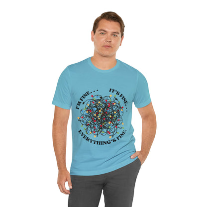 Tangled Lights Everything is Fine Short Sleeve Tee