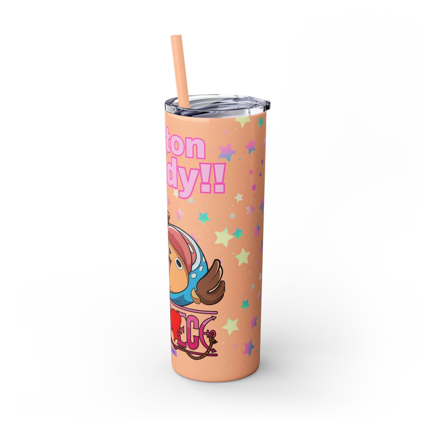 One Piece - Chopper Loves Cotton Candy Skinny Tumbler with Straw, 20oz