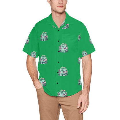 Pokemon - Flowering Bulba Hawaiian Shirt with Chest Pocket