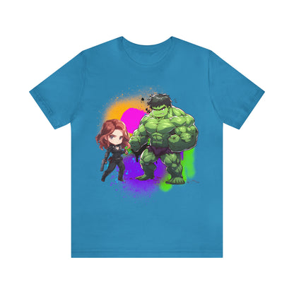 Hulk Loves Black Widow Jersey Short Sleeve Tee