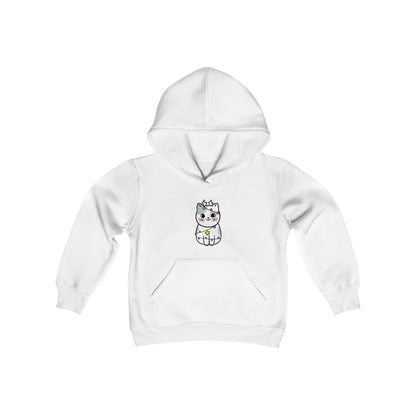 Tangled Reindeer Kitty Youth Heavy Blend Hooded Sweatshirt