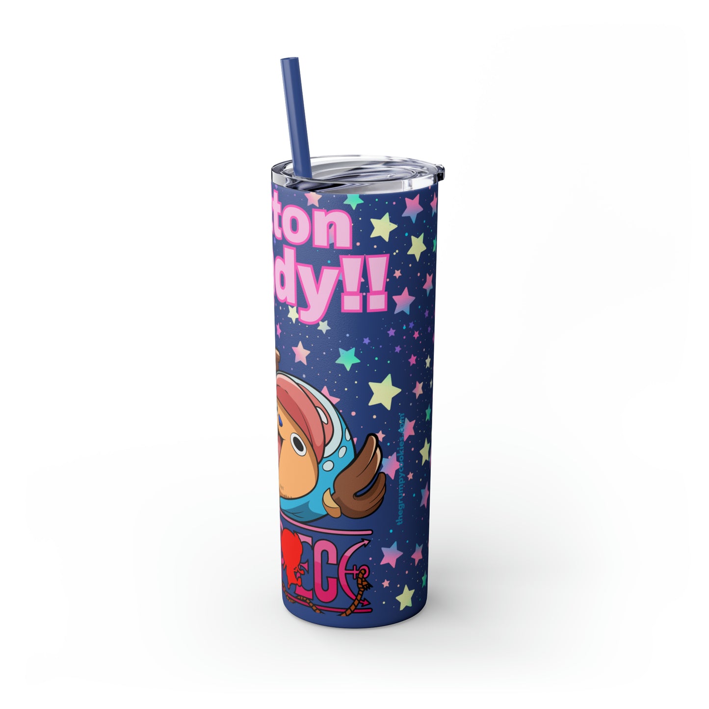 Chopper Skinny Tumbler with Straw, 20oz