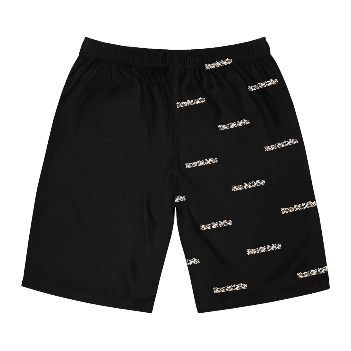 Burn It Up Straw Hat Coffee Men's Board Shorts (AOP)