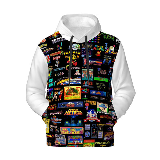 The Grumpy Cookies - Old School Gamer Men's Pullover Hoodie with Pockets