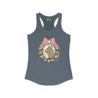 Totoro Wreathed in Cuteness Women's Ideal Racerback Tank