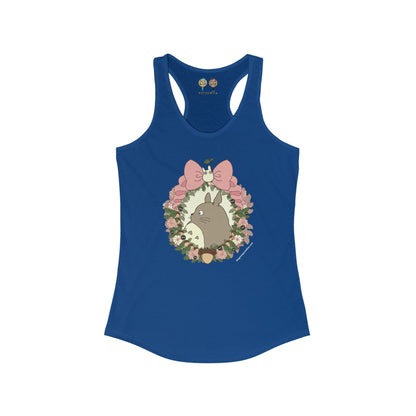 Totoro Wreathed in Cuteness Women's Ideal Racerback Tank