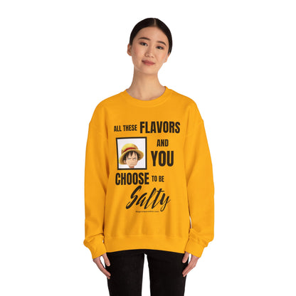 Luffy Choose to Be Salty  Unisex Heavy Blend™ Crewneck Sweatshirt