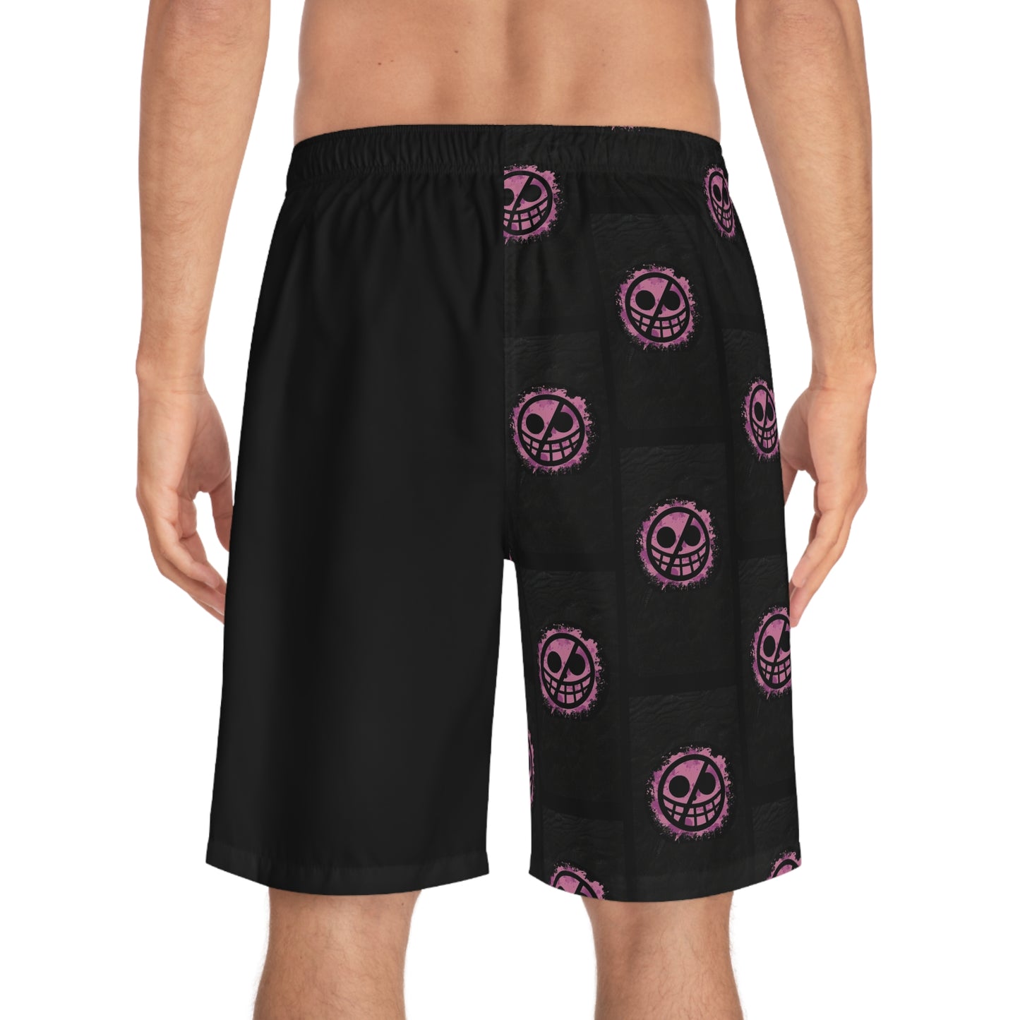 Smile Straw Hat Coffee Men's Board Shorts (AOP)