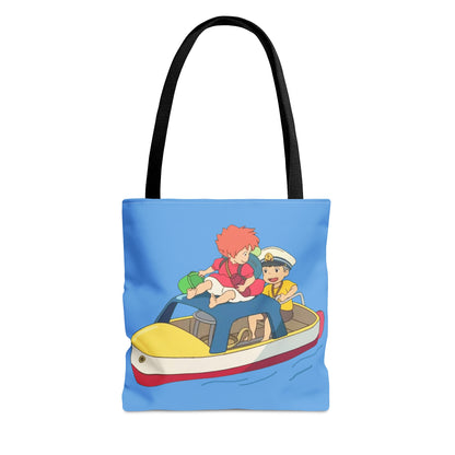 Ponyo and Captain Sosuke Tote Bag