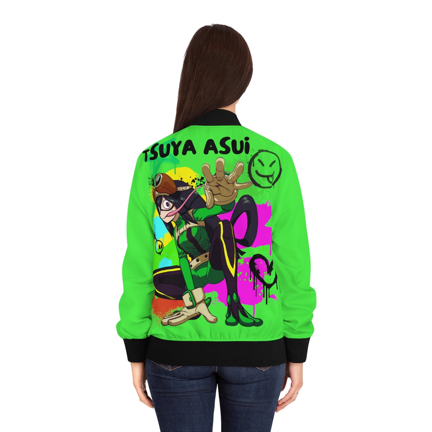 Grafitti Froppy Women's Bomber Jacket (AOP)