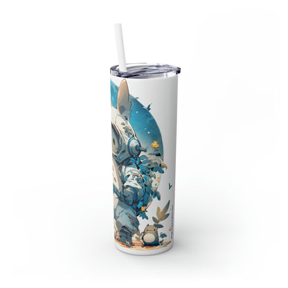 Totoro In Space Skinny Tumbler with Straw, 20oz