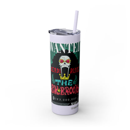 One Piece - Brook Wanted Poster Tumbler with Straw, 20oz