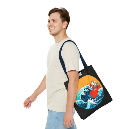One Piece - Riding the Wave Black Tote Bag