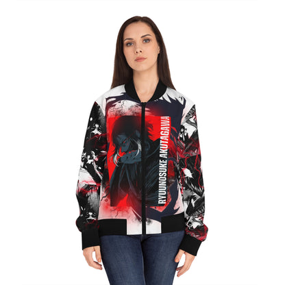 A Boy and His Demons Women's Bomber Jacket (AOP)