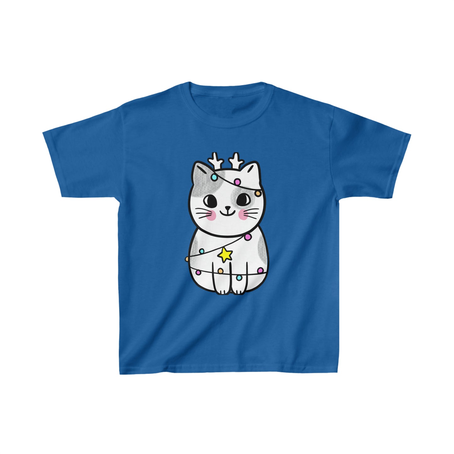 Tangled Reindeer Kitty Kids Heavy Cotton™ Tee